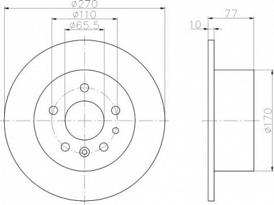 HELLA PAGID 8dd355103641 -  Тормозной диск
